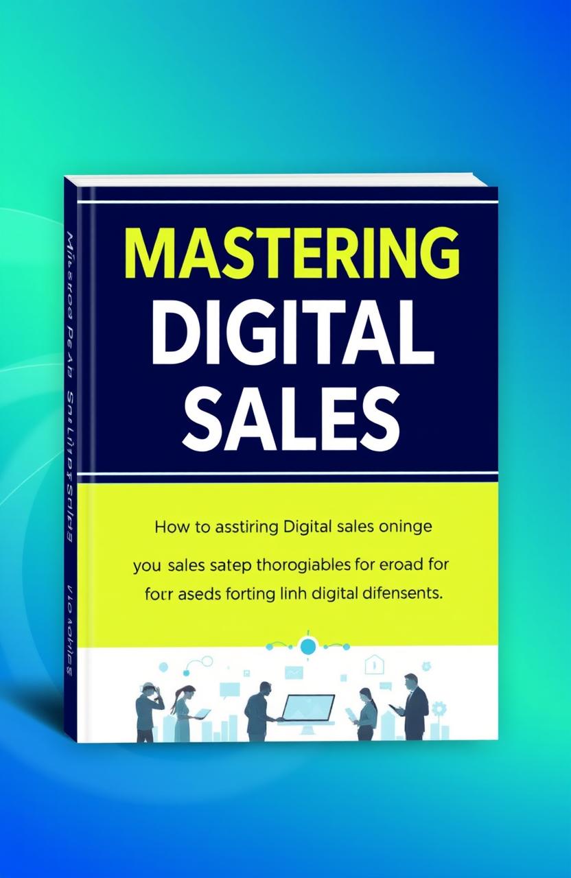 A modern and eye-catching e-book cover for a digital sales guide