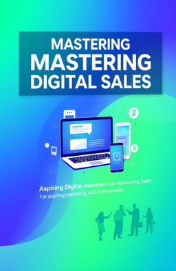 A modern and eye-catching e-book cover for a digital sales guide