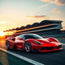 A breathtaking concept Ferrari inspired by the legendary Michael Schumacher, showcasing a sleek and powerful design that embodies the spirit of F1 racing