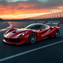 A breathtaking concept Ferrari inspired by the legendary Michael Schumacher, showcasing a sleek and powerful design that embodies the spirit of F1 racing