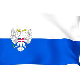 National flag featuring two horizontal stripes, with a white stripe at the top and a blue stripe at the bottom