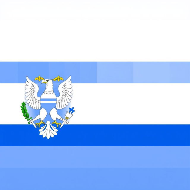 National flag featuring two horizontal stripes, with a white stripe at the top and a blue stripe at the bottom