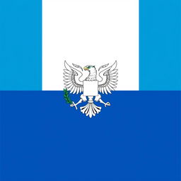 National flag featuring two horizontal stripes, with a white stripe at the top and a blue stripe at the bottom