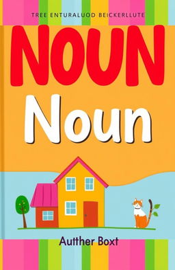 A vibrant and engaging book cover design titled 'Noun'