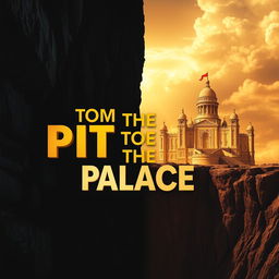 A bold and powerful image showcasing the phrase 'FROM THE PIT TO THE PALACE' in striking letters that dominate the composition