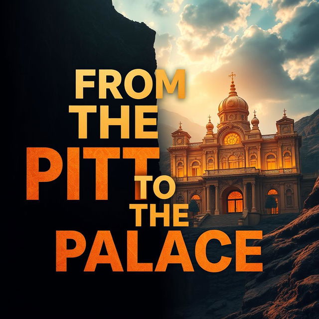 An inspirational image prominently featuring the phrase 'FROM THE PIT TO THE PALACE' in large, bold letters that command attention