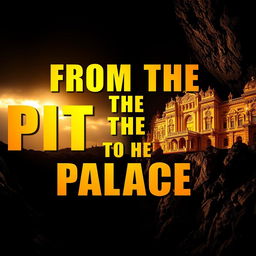 An inspirational image prominently featuring the phrase 'FROM THE PIT TO THE PALACE' in large, bold letters that command attention
