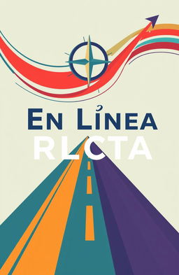 Create a book cover inspired by the themes of the book 'En Línea Recta'