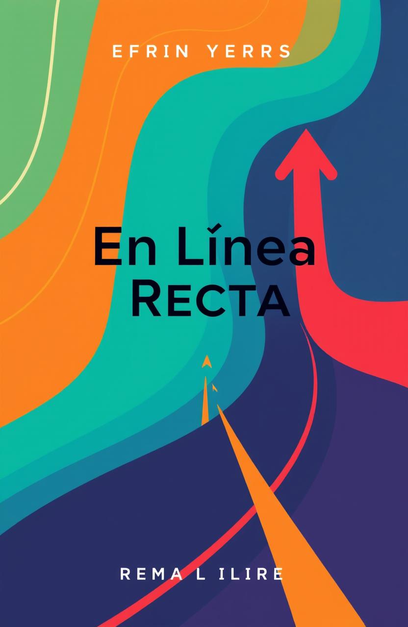 Create a book cover inspired by the themes of the book 'En Línea Recta'