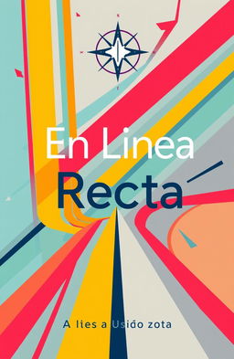 Create a book cover inspired by the themes of the book 'En Línea Recta'