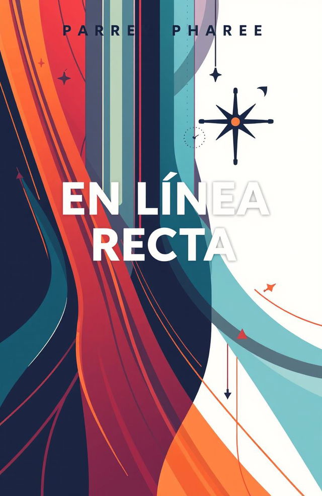 Create a book cover inspired by the themes of the book 'En Línea Recta'