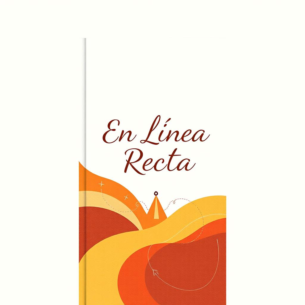 Create a book cover inspired by the themes of the book 'En Línea Recta'