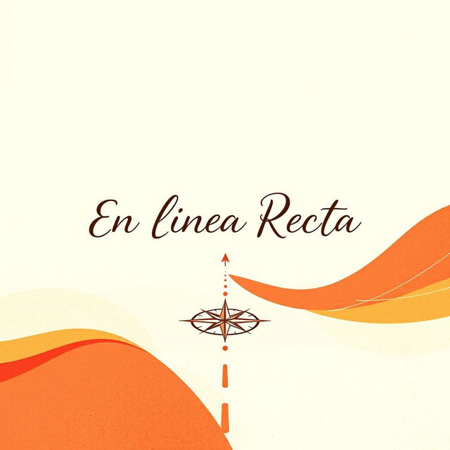 Create a book cover inspired by the themes of the book 'En Línea Recta'