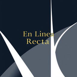 Create a modern and elegant book cover for the book 'En Línea Recta'