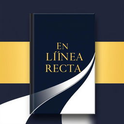 Create a modern and elegant book cover for the book 'En Línea Recta'