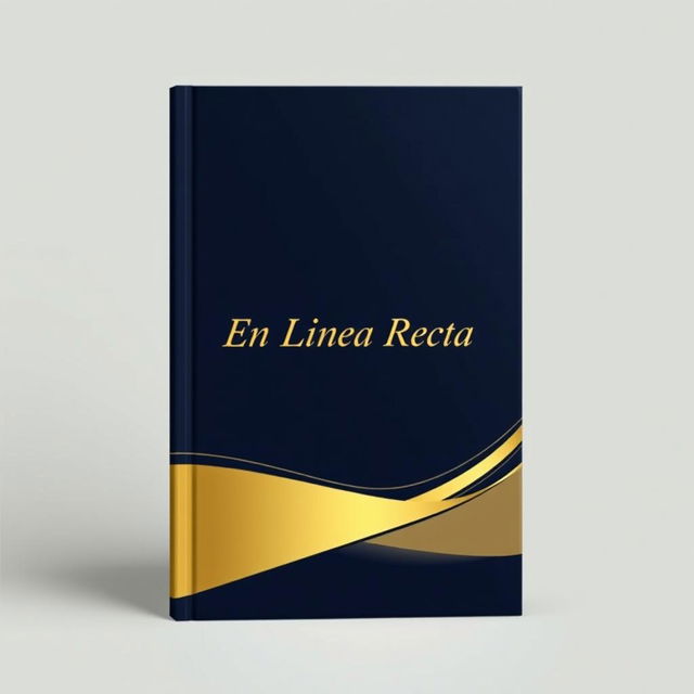 Create a modern and elegant book cover for the book 'En Línea Recta'