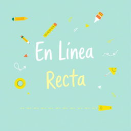 Create a whimsical book cover for the book 'En Línea Recta'