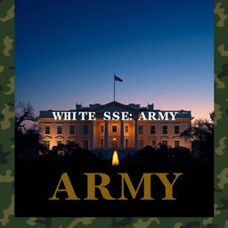 A professional e-book cover design focused on the theme of the United States Army and the White House