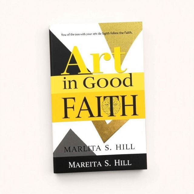 A modern and creative book cover design for 'Art in Good Faith' by Marlita S