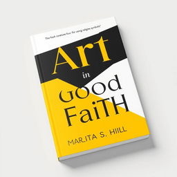 A modern and creative book cover design for 'Art in Good Faith' by Marlita S