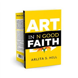 A modern and creative book cover design for 'Art in Good Faith' by Marlita S