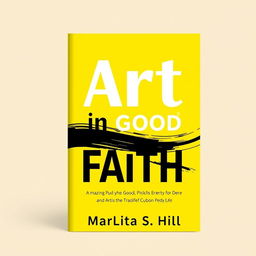 A fresh and innovative front cover design for 'Art in Good Faith' by Marlita S