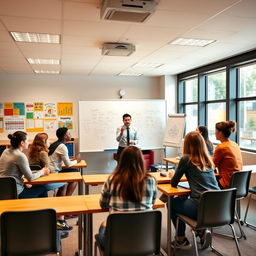 An inviting and modern classroom setting designed for a vibrant course