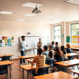 An inviting and modern classroom setting designed for a vibrant course