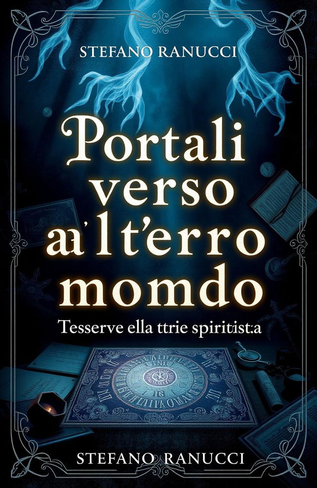 A captivating book cover for a historical essay titled 'Portali verso l'altro mondo