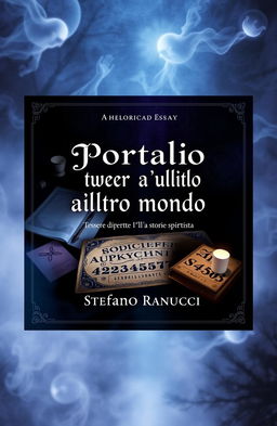 A captivating book cover for a historical essay titled 'Portali verso l'altro mondo