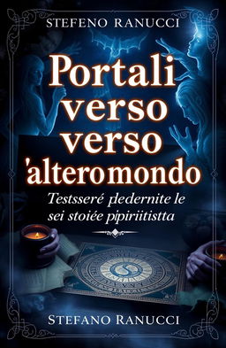 A captivating book cover for a historical essay titled 'Portali verso l'altro mondo