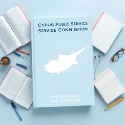 A book cover design featuring a detailed outline of Cyprus prominently placed in the center