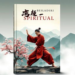 A book cover design featuring a male martial artist in a traditional Chinese style