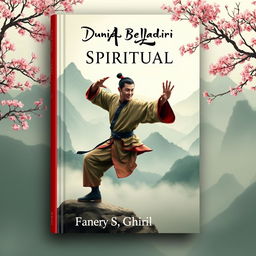 A book cover design featuring a male martial artist in a traditional Chinese style
