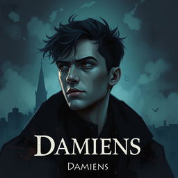 A captivating artistic portrait of a figure named 'Damiens', embodying a sense of mystery and depth
