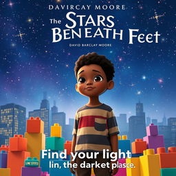 A captivating movie poster for the book "The Stars Beneath Our Feet" by David Barclay Moore
