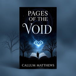 A captivating book cover for the novel 'Pages of the Void' by Callum Matthews, featuring a dark and atmospheric Victorian Oxford setting