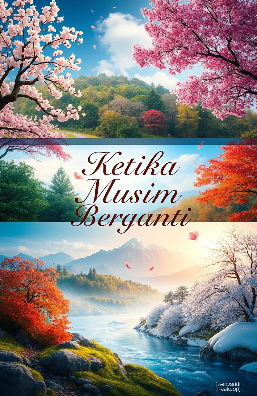 A captivating novel cover design for "Ketika Musim Berganti" by Irsandiwadi