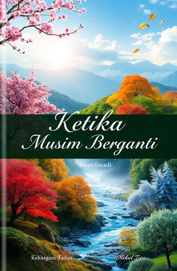 A captivating novel cover design for "Ketika Musim Berganti" by Irsandiwadi