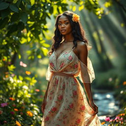 A mesmerizing scene capturing the essence of femininity
