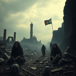 A haunting and powerful representation of settler colonialism and genocide, set against the backdrop of Gaza