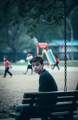 A poignant scene reflecting the struggles of bullying and the silence that surrounds it