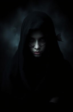 An abstract representation of the themes of bullying, silence, and darkness
