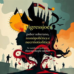 An illustrative book cover featuring an abstract design that represents the themes of sovereign power, necropolitics, and queer necropolitics