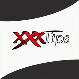 A sleek, modern logo design featuring the text 'XXXTips' in an elegant, sexy font
