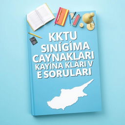 Create a book cover featuring a blue background for a calm and professional look