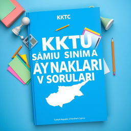 Create a book cover featuring a blue background for a calm and professional look