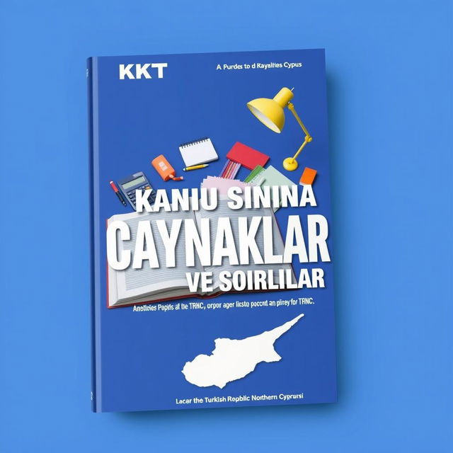 Design a book cover with a blue background for a calm and professional appearance