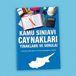 Design a book cover with a blue background for a calm and professional appearance