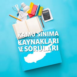 Create a visually engaging book cover featuring a calming blue background